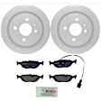 KIT-BS42624-245 2-Wheel Set Rear Brake Disc and Pad Kit, 257.8 mm, Includes (2) Brake Disc and (1) Brake Pad Set