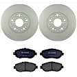 KIT-BS42624-277 2-Wheel Set Front Brake Disc and Pad Kit, 296 mm, Includes (2) Brake Disc and (1) Brake Pad Set