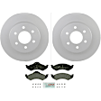 KIT-BS42624-288 2-Wheel Set Front Brake Disc and Pad Kit, 287 mm, Includes (2) Brake Disc and (1) Brake Pad Set