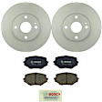 KIT-BS42624-328 2-Wheel Set Front Brake Disc and Pad Kit, 254.6 mm, Includes (2) Brake Disc and (1) Brake Pad Set