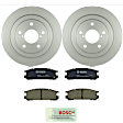 KIT-BS42624-360 2-Wheel Set Rear Brake Disc and Pad Kit, 266 mm, Includes (2) Brake Disc and (1) Brake Pad Set