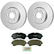 KIT-BS42624-413 2-Wheel Set Front Brake Disc and Pad Kit, 299.6 mm, Includes (2) Brake Disc and (1) Brake Pad Set
