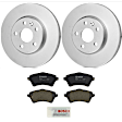 KIT-BS42624-423 2-Wheel Set Front Brake Disc and Pad Kit, 276.8 mm, Includes (2) Brake Disc and (1) Brake Pad Set