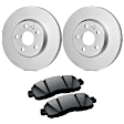 KIT-BS42624-432 2-Wheel Set Front Brake Disc and Pad Kit, 333.9 mm, Includes (2) Brake Disc and (1) Brake Pad Set