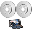 2011 Toyota Prius - 2-Wheel Set Rear Brake Disc and Pad Kit, 259 mm, 1.8L 4Cyl, Includes (2) Disc and (1) Pad Set