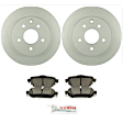 KIT-BS42624-551 2-Wheel Set Rear Brake Disc and Pad Kit, 291.8 mm, Includes (2) Brake Disc and (1) Brake Pad Set
