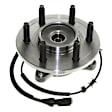 2-Wheel Set Front, Driver and Passenger Side Wheel Hub, 4WD, Production Date From November 29, 2004, 6 Lugs, With Bearing, With Sensor, includes (2) Brake Disc, (1) Brake Pad Set, and (2) Wheel Hub