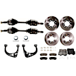 12-Piece Kit Front Axle Assembly, 4WD, Includes Brake Discs, Brake Pad Sets, and Control Arms