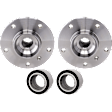 2-Wheel Set Rear Wheel Hub, 5 Lugs, Without Bearing, Includes (2) Wheel Bearing and (2) Wheel Hub