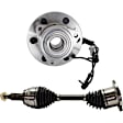 2-Piece Kit Front, Driver or Passenger Side Axle Assembly, AWD/4WD, includes (1) Axle Assembly and (1) Wheel Hub