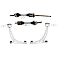 7-Piece Kit Front, Driver and Passenger Side Axle Assembly - New 7-Piece Kit, 3.5L, 6Cyl, Includes (2) Brake Disc, (1) Brake Pad Set, (2) Control Arm and (2) Axle Assembly