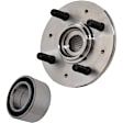 2-Piece Kit Front, Driver or Passenger Side Wheel Hub, 4 Lugs, Without Bearing Includes (1) Wheel Bearing and (1) Wheel Hub