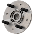 2-Wheel Set Front Wheel Hub, 4 Lugs, Without Bearing, Includes (2) Wheel Hub and (2) Wheel Bearing