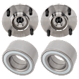 2-Wheel Set Front Wheel Hub, 4 Lugs, Without Bearing, FWD, Includes (2) Wheel Hub and (2) Wheel Bearing