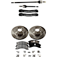 7-Piece Kit Front, Driver and Passenger Side Axle Assembly - New 7-Piece Kit 4WD, Includes (2) Brake Disc, (1) Brake Pad Set, (2) Control Arm and (2) Axle Assembly