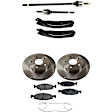 7-Piece Kit Front, Driver and Passenger Side Axle Assembly - New 7-Piece Kit 4WD, Includes (2) Brake Disc, (1) Brake Pad Set, (2) Control Arm and (2) Axle Assembly