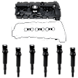 7-Piece Kit Valve Cover, Includes (6) Ignition Coil and (1) Valve Cover