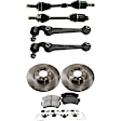 7-Piece Kit Axle Assembly - New 7-Piece Kit, 2.3L, 4Cyl, Includes (2) Brake Disc, (1) Brake Pad Set, (2) Control Arm and (2) Axle Assembly