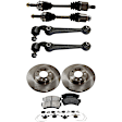 7-Piece Kit Axle Assembly - New 7-Piece Kit, 3.0L, 6Cyl, Includes (2) Brake Disc, (1) Brake Pad Set, (2) Control Arm and (2) Axle Assembly