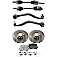 7-Piece Kit Axle Assembly - New 7-Piece Kit, 2.5L, 4Cyl, Includes (2) Brake Disc, (1) Brake Pad Set, (2) Control Arm and (2) Axle Assembly