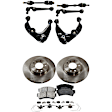 9-Piece Kit Axle Assembly - New 9-Piece Kit, 2.3L, 4Cyl, Includes (2) Brake Disc, (1) Brake Pad Set, (4) Control Arm and (2) Axle Assembly