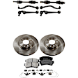 9-Piece Kit Axle Assembly - New 9-Piece Kit, 3.0L, 6Cyl, Includes (2) Brake Disc, (1) Brake Pad Set, (4) Control Arm and (2) Axle Assembly