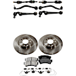 9-Piece Kit Axle Assembly - New 9-Piece Kit, 2.3L, 4Cyl, Includes (2) Brake Disc, (1) Brake Pad Set, (4) Control Arm and (2) Axle Assembly