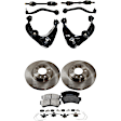 9-Piece Kit Axle Assembly - New 9-Piece Kit, 2.3L, 4Cyl, Includes (2) Brake Disc, (1) Brake Pad Set, (4) Control Arm and (2) Axle Assembly
