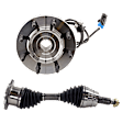 2006 GMC Sierra 3500 - 2-Piece Kit Front, Driver or Passenger Side Wheel Hub, 4WD, 8 Lugs, With Bearing, With Sensor, Includes (1) Wheel Hub and (1) Axle Assembly