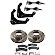 7-Piece Kit Front, Driver and Passenger Side Axle Assembly - New 7-Piece Kit, Includes (1) Brake Pad Set, (2) Axle Assembly, (2) Control Arm and (2) Brake Disc