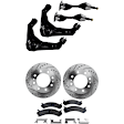 7-Piece Kit Front, Driver and Passenger Side Axle Assembly - New 7-Piece Kit, Includes (1) Brake Pad Set, (2) Axle Assembly, (2) Control Arm and (2) Brake Disc