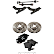 7-Piece Kit Front, Driver and Passenger Side Axle Assembly - New 7-Piece Kit FWD, Includes (1) Brake Pad Set, (2) Brake Disc, (2) Axle Assembly and (2) Control Arm