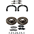 7-Piece Kit Front, Driver and Passenger Side Axle Assembly - New 7-Piece Kit, Includes (2) Brake Disc, (1) Brake Pad Set, (2) Axle Assembly and (2) Control Arm