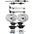 7-Piece Kit Front, Driver and Passenger Side Axle Assembly - New 7-Piece Kit, 3.0L, 6Cyl, Includes (2) Brake Disc, (1) Brake Pad Set, (2) Control Arm and (2) Axle Assembly