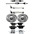 7-Piece Kit Front, Driver and Passenger Side Axle Assembly - New 7-Piece Kit, 3.0L, 6Cyl, Includes (2) Brake Disc, (1) Brake Pad Set, (2) Control Arm and (2) Axle Assembly