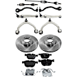 11-Piece Kit Front, Driver and Passenger Side Axle Assembly - New 11-Piece Kit, 3.0L, 6Cyl, Includes (2) Brake Disc, (1) Brake Pad Set, (2) Axle Assembly and (6) Control Arm