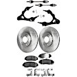 7-Piece Kit Front, Driver and Passenger Side Axle Assembly - New 7-Piece Kit, 3.5L, 6Cyl, Includes (2) Brake Disc, (1) Brake Pad Set, (2) Control Arm and (2) Axle Assembly