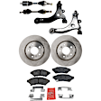 7-Piece Kit Front, Driver and Passenger Side Axle Assembly - New 7-Piece Kit, Includes (2) Brake Disc, (1) Brake Pad Set, (2) Axle Assembly and (2) Control Arm