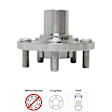 2-Wheel Set Front Wheel Hub, 5 Lugs, Without Bearing, Includes (2) Wheel Hub and (2) Wheel Bearing