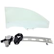 2007 Honda Civic - 2-Piece Kit Front, Passenger Side Door Glass Kit, 2-Door, Coupe, Replaces NAGS No. FD22688 GTYN, Includes (1) Door Glass and (1) Window Regulator