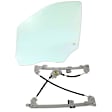 2-Piece Kit Front, Driver Side Door Glass, Clear, DD10463 GTNN, Includes (1) Door Glass and (1) Window Regulator
