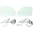 2001 Toyota Tacoma - 4-Piece Kit Front, Driver and Passenger Side Door Glass, Extended Cab Pickup, 2-Door, Clear, FD05471 GTYN, FD05472 GTYN Includes (2) Door Glass and (2) Window Regulator