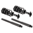 4-Piece Kit Front and Rear, Driver and Passenger Side Shock and Fully Loaded Strut, RWD, Except Electronic Suspension, For Models Includes without Z95 Magnetic Ride Control