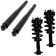 4-Piece Kit Front and Rear, Driver and Passenger Side Shock and Fully Loaded Strut, Crew Cab Pickup/Extended Cab Pickup, For Models without Electronic Suspension