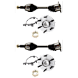 4-Piece Kit Front, Driver and Passenger Side Axle Assembly, New, AWD/4WD, Includes (2) Axle Assembly and (2) Wheel Hub