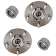 2-Wheel Set Front Wheel Hub, 5 Lugs, Without Bearing,, 3.5L, 6Cyl, Includes (2) Wheel Hub and (2) Wheel Bearing