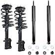 4-Piece Kit Front and Rear, Driver and Passenger Side Shock and Fully Loaded Strut
