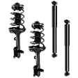 4-Piece Kit Front and Rear, Driver and Passenger Side Shock and Fully Loaded Strut, FWD