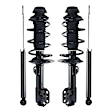 4-Piece Kit Front and Rear, Driver and Passenger Side Shock and Fully Loaded Strut, FWD