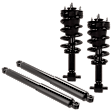4-Piece Kit Front and Rear, Driver and Passenger Side Shock and Fully Loaded Strut, 4WD, Except Electronic Suspension, For Models Includes without Z95 Magnetic Ride Control